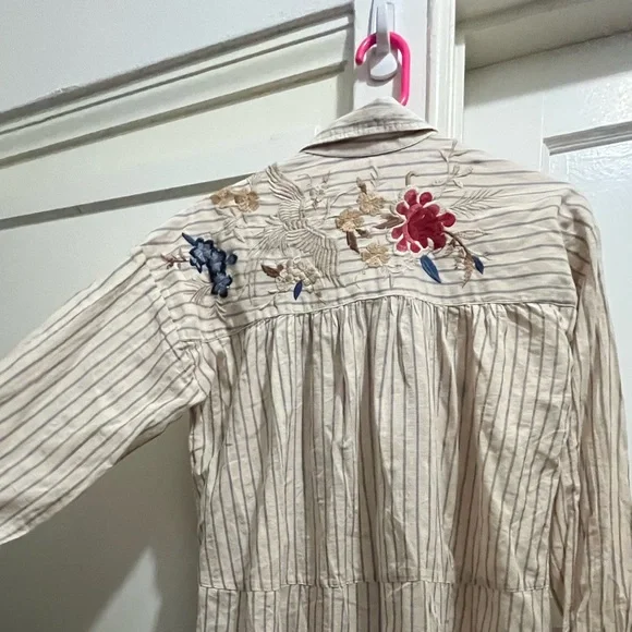 Johnny Was workshop long sleeve embroidered tunic dress top size XS - Picture 4 of 15